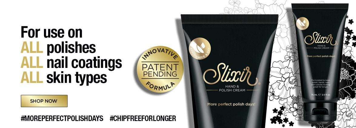 SLIXIR Hand and nail cream. For use on all polishes, all nail coatings, all skin types SHOP NOW. PATENT PENDING #MOREPERFECTPOLISHDAYS #CHIPFREEFORLONGER HAND & POLISH CREAM